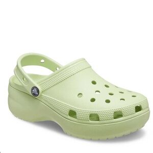 Pale Green Platform Crocs